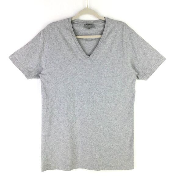 Les Hommes Other - LES HOMMES Urban T-Shirt Mens XL V-Neck Gray Heather Short Sleeve Logo Slim Fit
